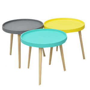 Hot Selling High Quality furniture Round Dining Restaurant PP Top Simple Minimalist Coffee Table