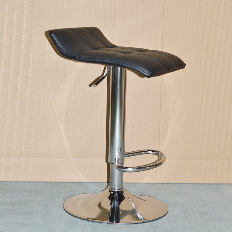 Contemporary Style Dirt Tolerance Black Pu Seating 360 Degree Swivel Height Adjustable Bar Stool Modern Luxury