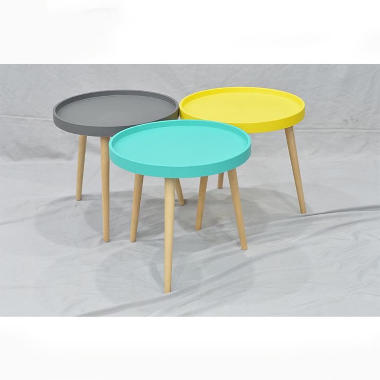 Hot Selling High Quality furniture Round Dining Restaurant PP Top Simple Minimalist Coffee Table