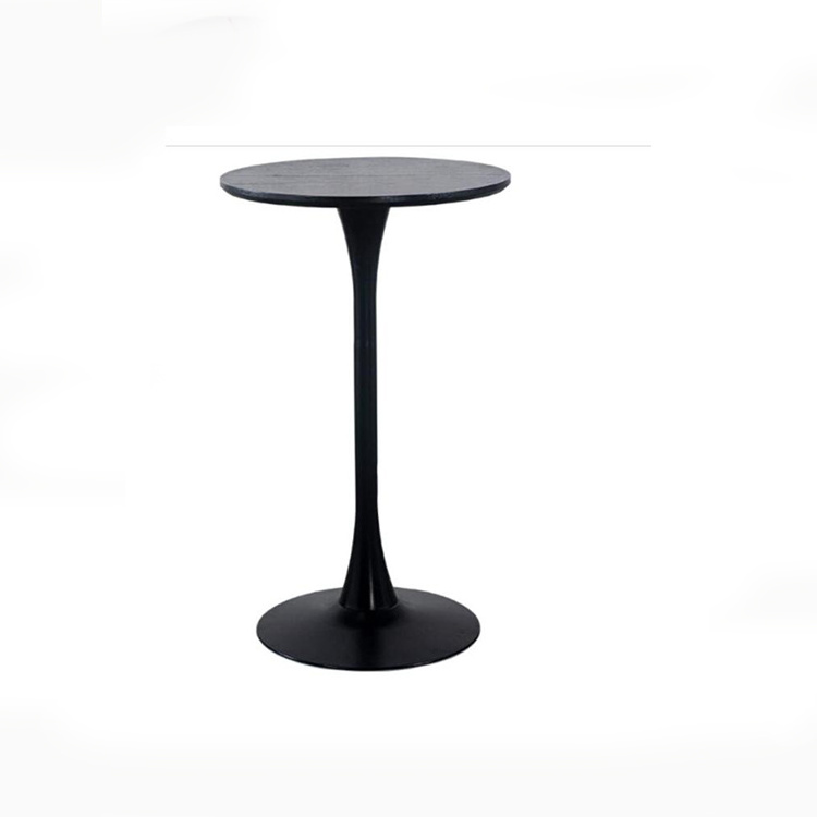 Factory Outlet Mdf Top Outdoor High Bar Furniture Round Bar Table For Home With Metal Base