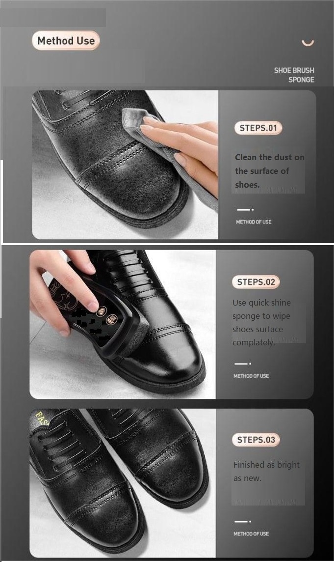 Neutral Shoe Shine Box leather shoes instant shoe shine sponge quick shoe polish for leather shoes, jacket, bags clothes