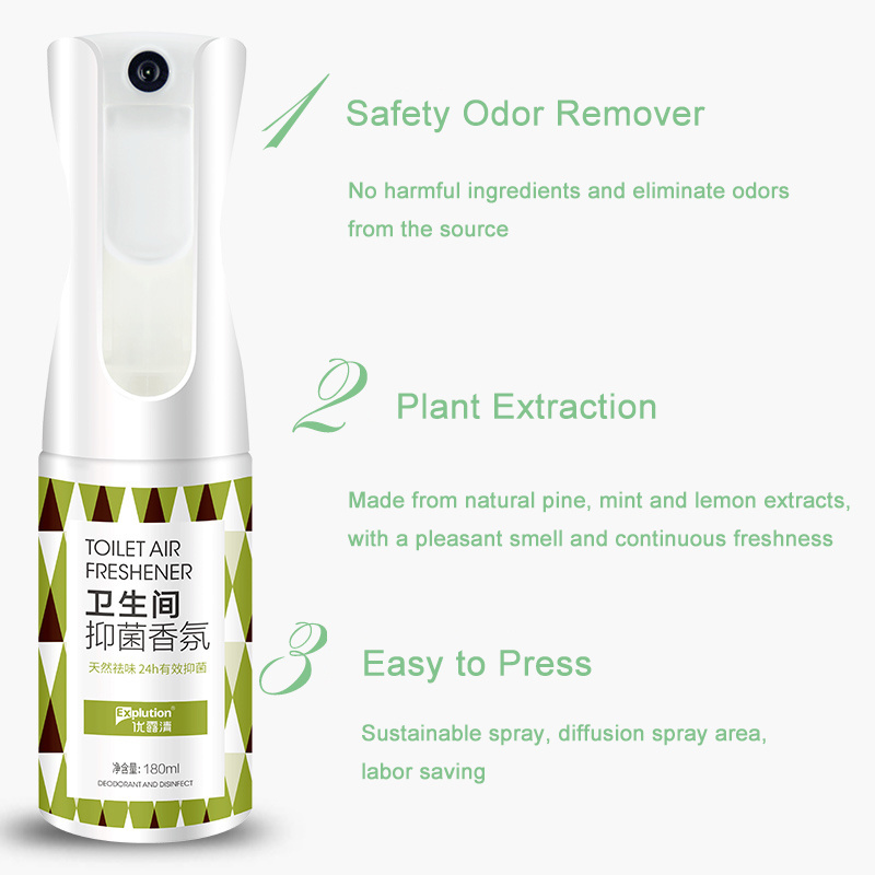 Factory price toilet air freshener deodorant spray odor eliminator bathroom car deodorizer