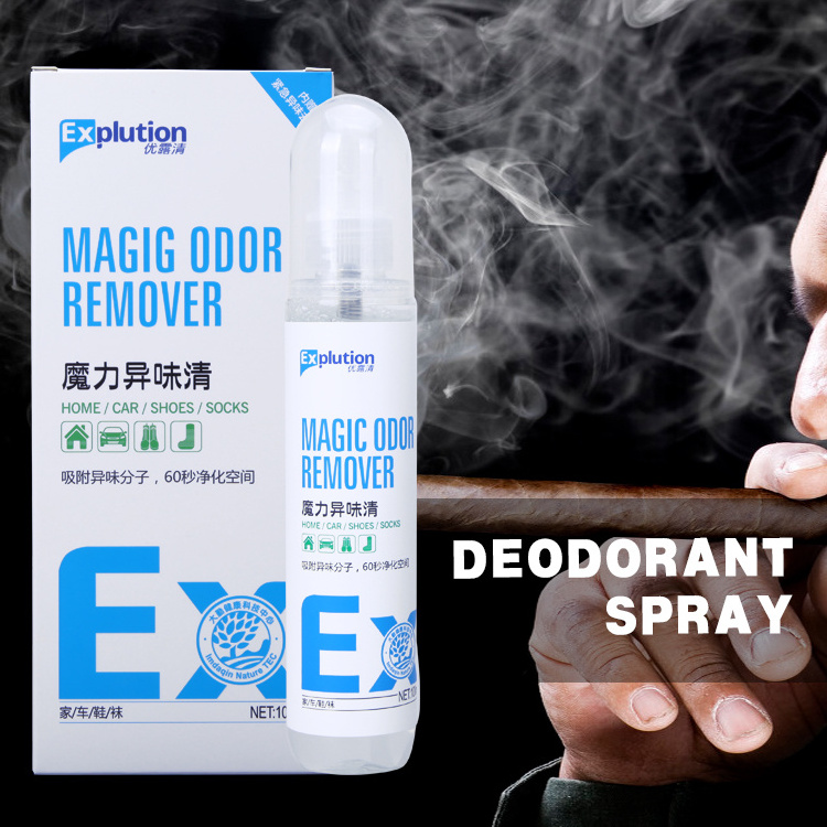 Nano technology smoke odor eliminator without alcohol for car home deodorant air freshener spray