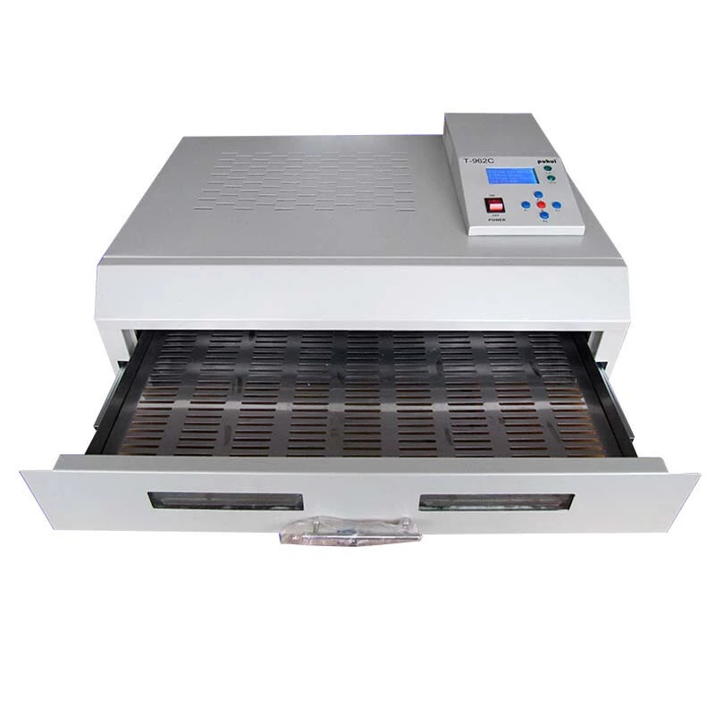 T-962C  SMT LED Reflow Soldering Oven for PCB/2500W Infrared Heater Reflow Oven Station/ Puhui T962C reflow soldering oven