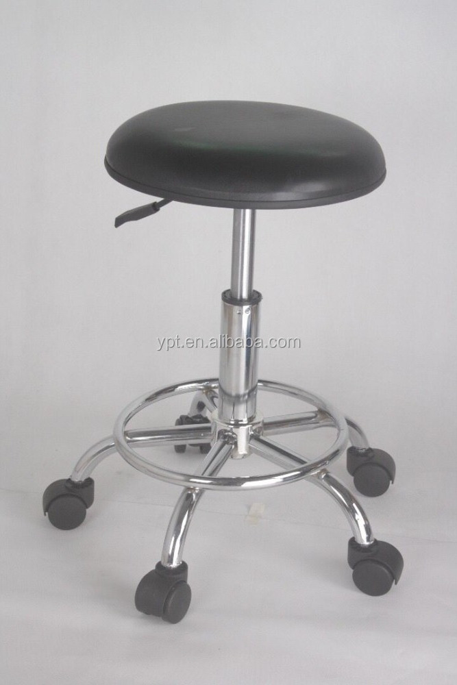 YP-3313 Antistatic PU Leather Stool/ESD Chair/High Quality Black Adjustable Antistatic office stool