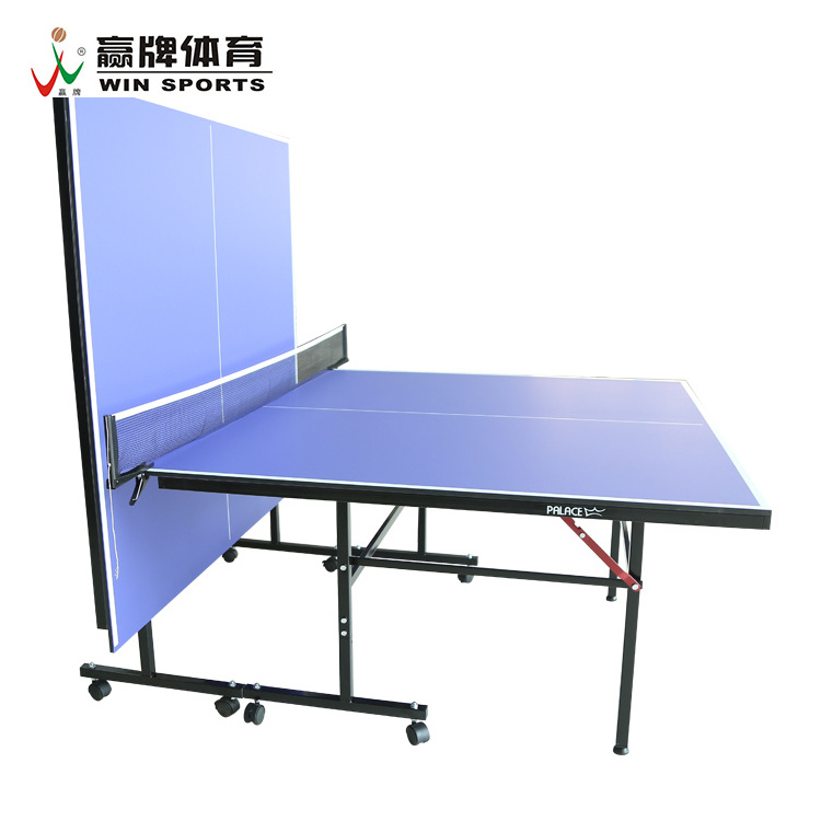 3%OFF!factory hot sale indoor folded table tennis tables top with net more durable cheap price mesa de pingpong tables