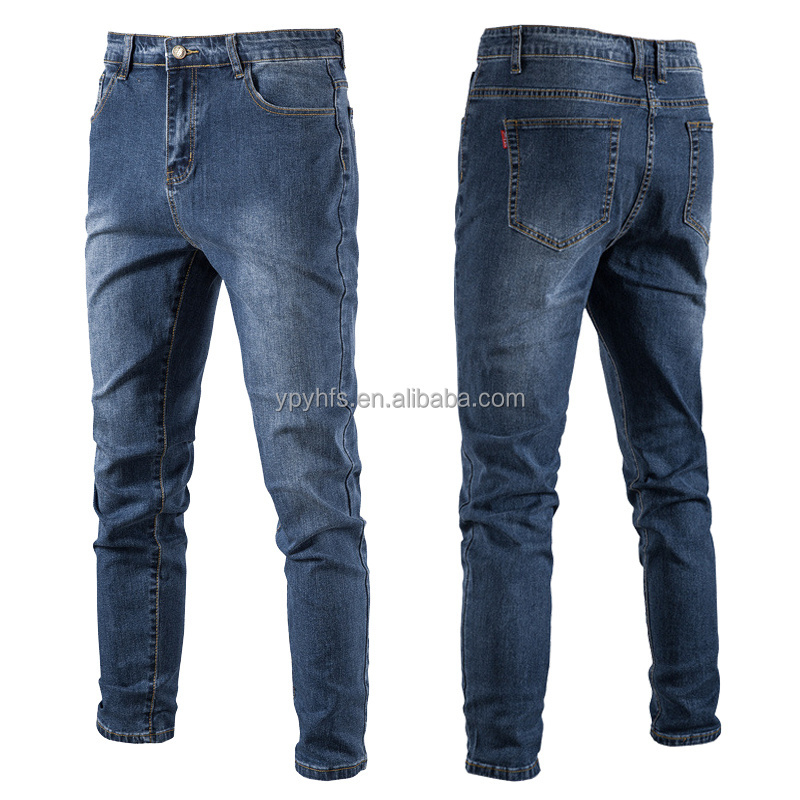 2023 custom wholesale  men's jeans  pants Solid skinny jeans design men slim denim jeans