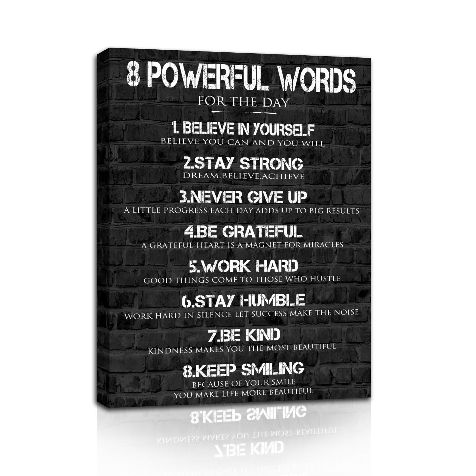 8 Powerful Inspirational Kids Words Thick Cardstock Wall Art Print Motivational Canvas Art