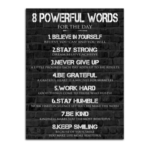 8 Powerful Inspirational Kids Words Thick Cardstock Wall Art Print Motivational Canvas Art