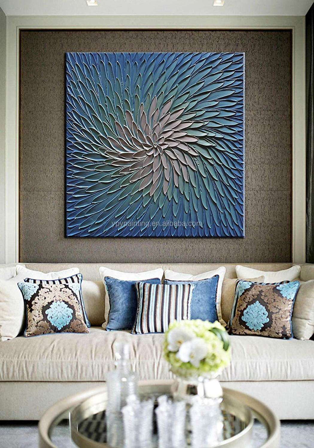 Handmade 3D Textured Canvas Oil Painting Frame Modern Home Wall Decoration