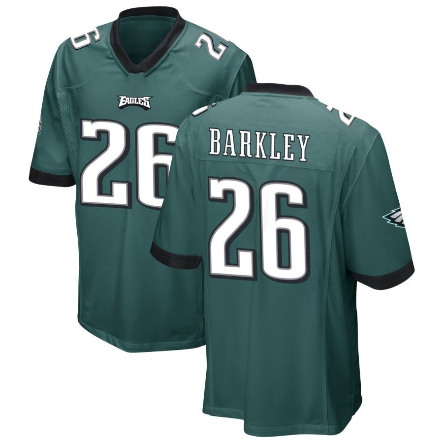 Men's Philadelphia 26 Saquon Barkley White black green football Jersey stitched S-3XL