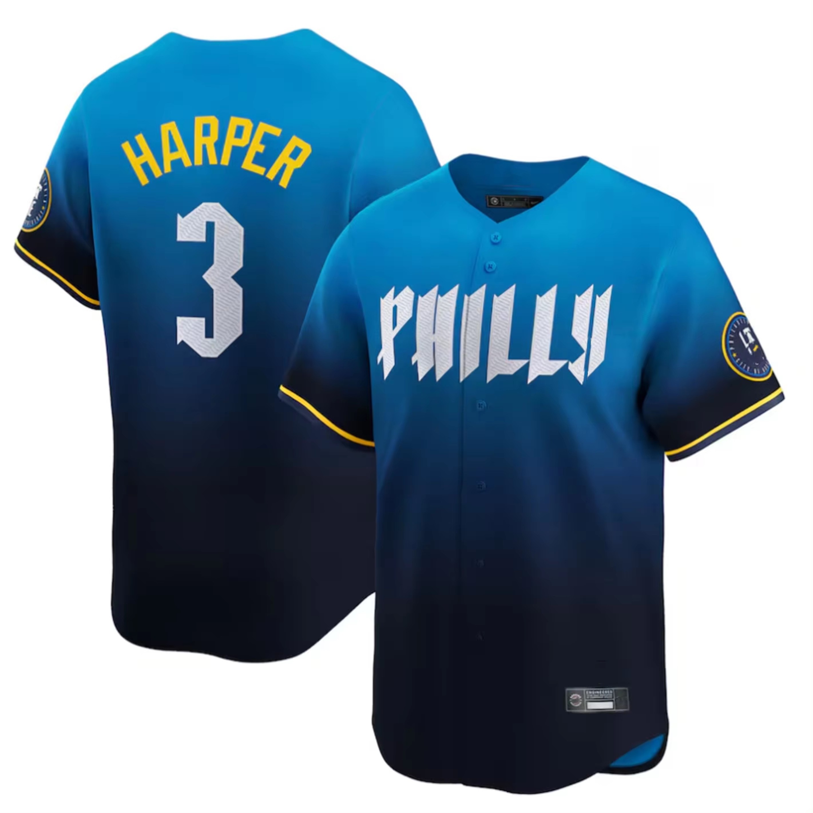 2024 Philadelphia Men's 3 Bryce Harper 7 Turner 10realmut0 High Quality Shirt Sewing Embroidered Baseball Jersey