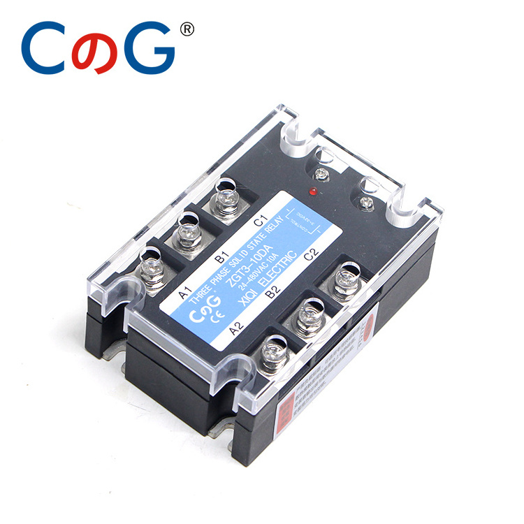 CG 3 Phase 10A 25A 40A DA Three Phase SSR 3-32V DC Control 24-480V AC Solid State Relay SSR AC Three DC-AC