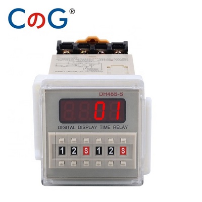 CG DH48S-1Z Digital LED Programmable Timer Time Relay Switch DH48S 0.01S-99H99M DIN RAIL AC110V 220V 380V Base