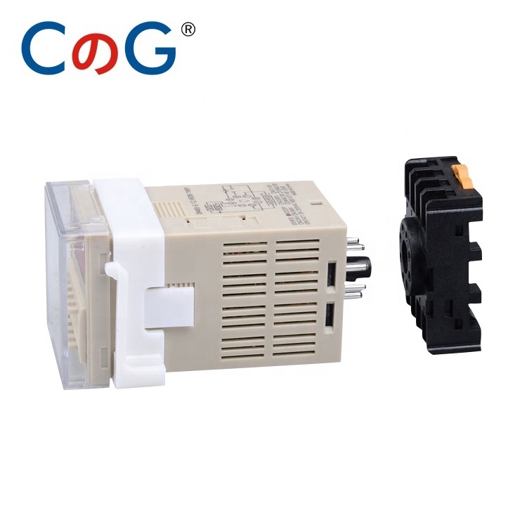 CG DH48S-1Z Digital LED Programmable Timer Time Relay Switch DH48S 0.01S-99H99M DIN RAIL AC110V 220V 380V Base