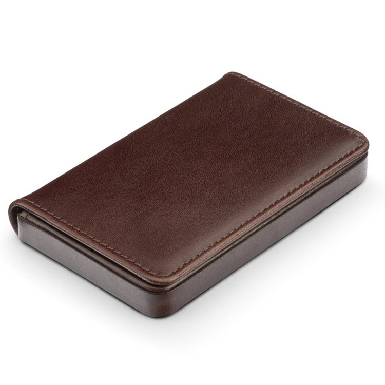 2023 Hot Sale Personalized Business Card Holder Leather Name Card Case Box For Men Woman Calling Card Pouch