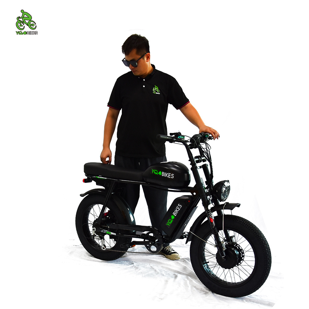 Electric Bicycle 2000W 3000W Big Power Double Motor Double Battery 48V Electric Bicycle Sales New Electric City Bike  YQEBIKES