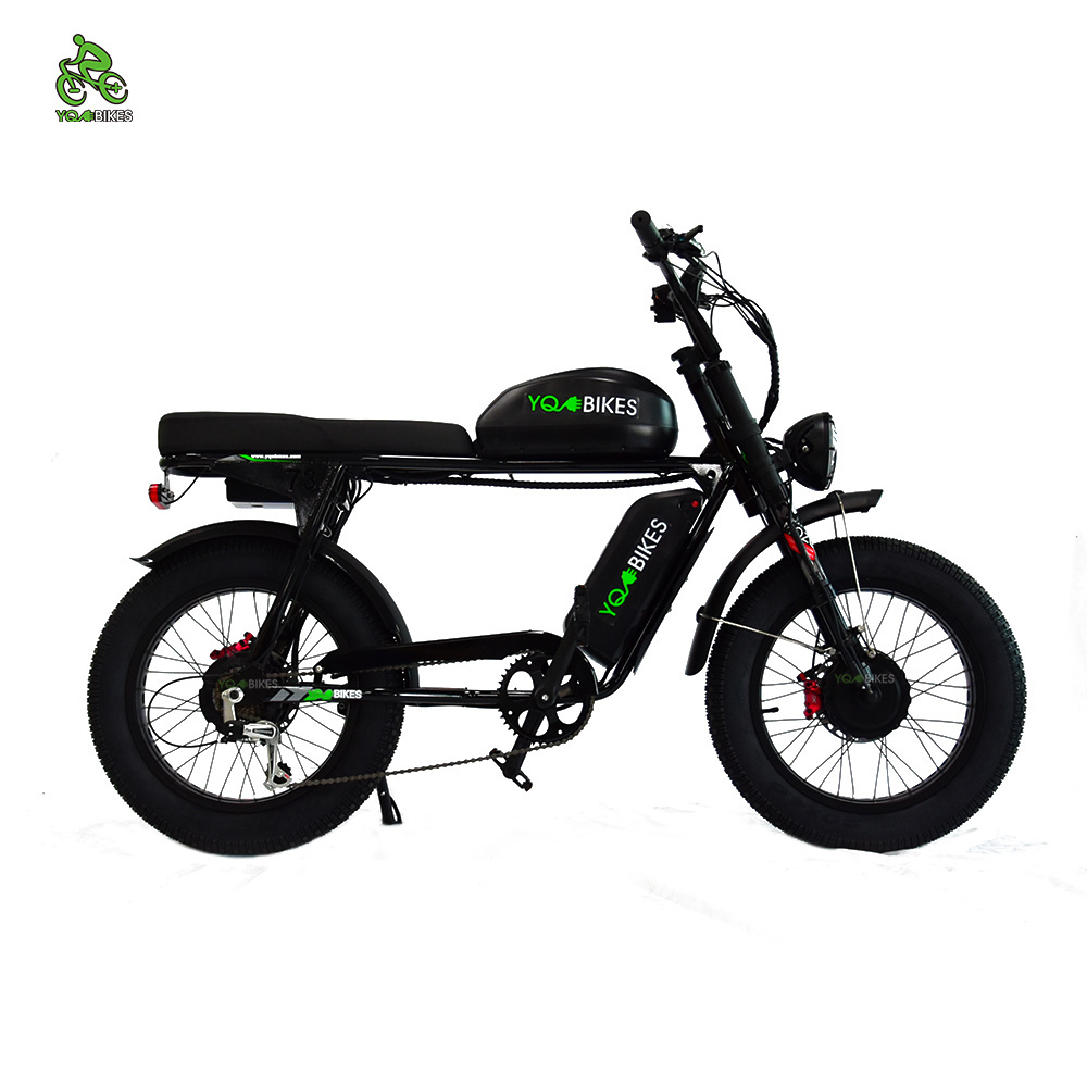 Electric Bicycle 2000W 3000W Big Power Double Motor Double Battery 48V Electric Bicycle Sales New Electric City Bike  YQEBIKES