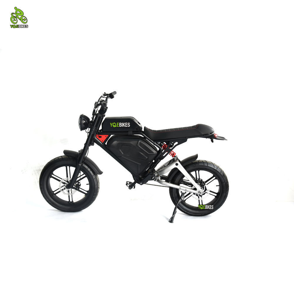 YQEBIKES New Modle Adult Off-Road Electric Bike 48V 500W 750W Waterproof Motor Retro Bike Smart Lock Two Seat Electric Bicycle