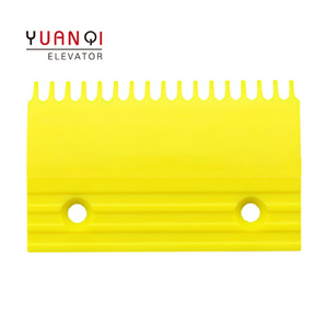 Hitachi escalator fluorescent yellow comb plate left 2250722 15 teeth 17 teeth 19 teeth plastic escalator comb plate