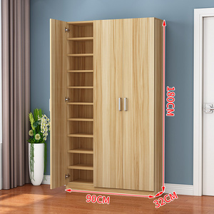 Balcony shoe cabinet home entrance large capacity solid wood shoe rack shoe cabinet storage cabinet