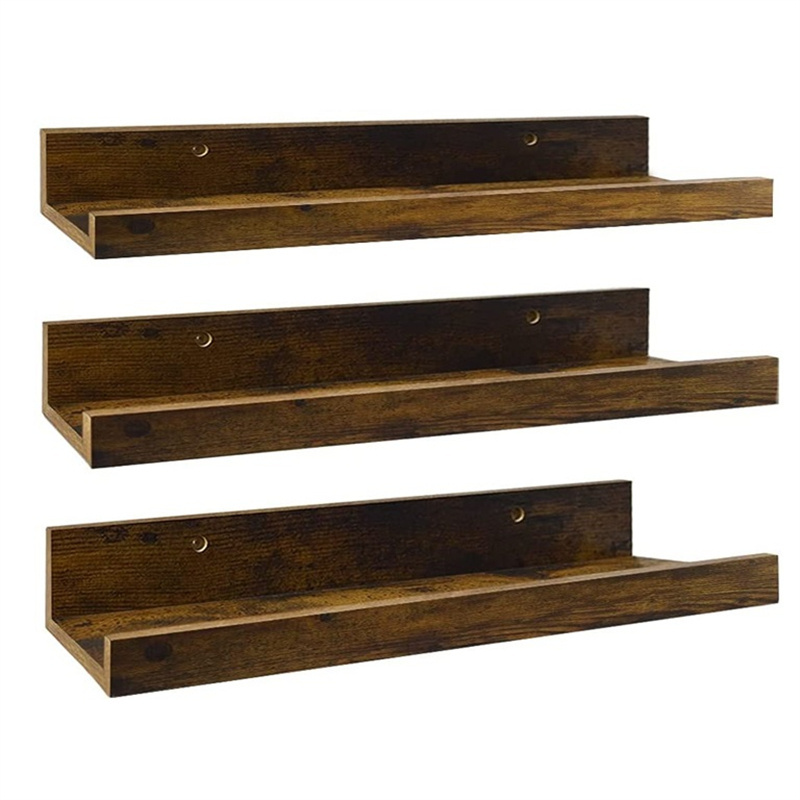 16 Inch Floating Shelves for Wall Wooden U-shape ledge Wall Shelf Rustic Wall Mounted