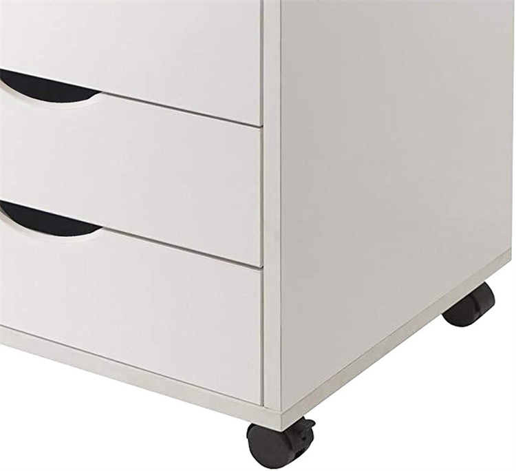 YQ Forever 5-Drawer Mobile File Cabinet with Lock Filing Cabinet for Legal/Letter Size Office Storage