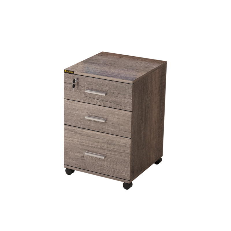 YQ FOREVER Drawer Rolling Wood File Cabinet with Locking Wheels Mobile Wooden Storage Filing Cabinets