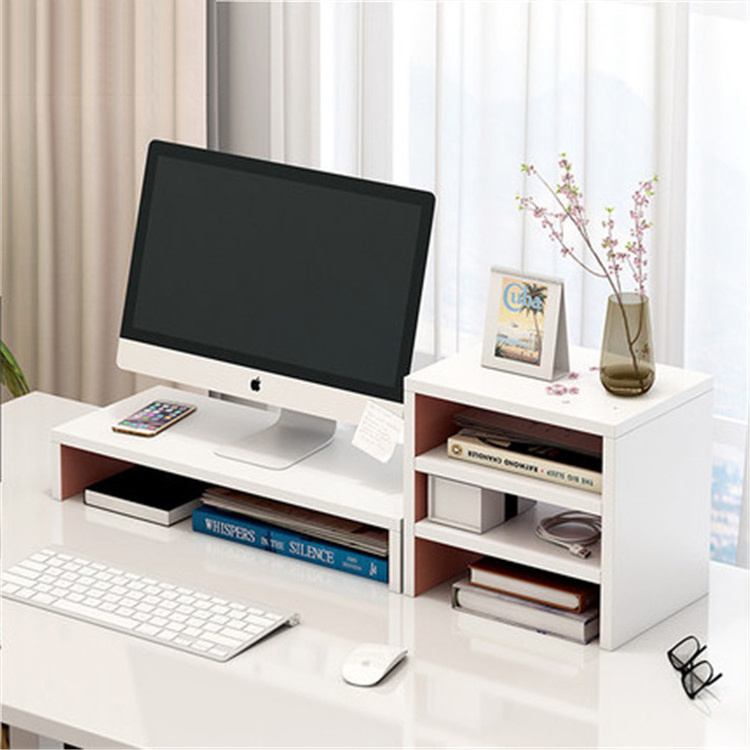 Desktop Computer Rack Display Screen Desktop Storage Pad Shelf Office Shelf