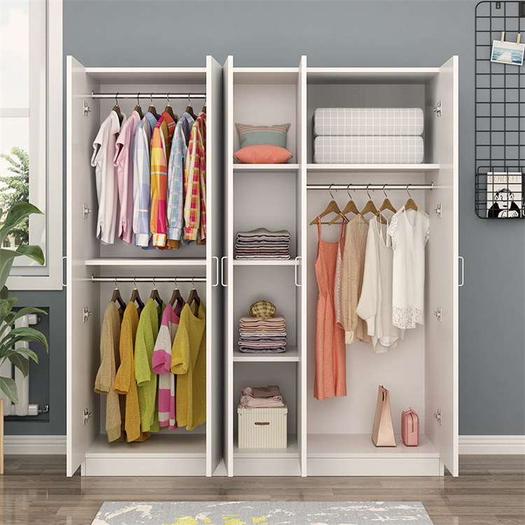 YQ Forever Wardrobe Simple Modern Melamine Particle Board Panel Wardrobe Storage Cabinet Closet Bedroom Wardrobes