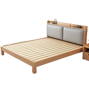 Wholesale Bedroom Furniture Environment Wood Color Modern Style Wood King Size Bed