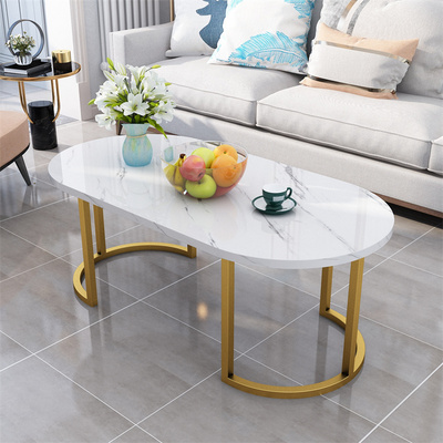 YQ Forever Simple Modern Marble Coffee Table Creative Nordic Tea Table Round Sofa Side Table