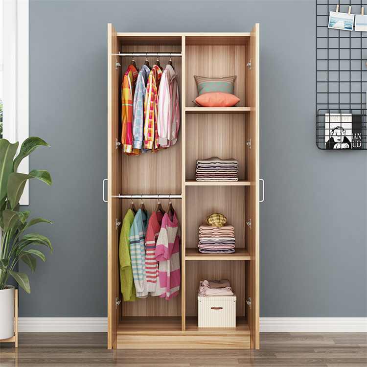 Simple Wardrobes Customized Modern Wooden Hanging Clothes Storage Cabinet For Bedroom