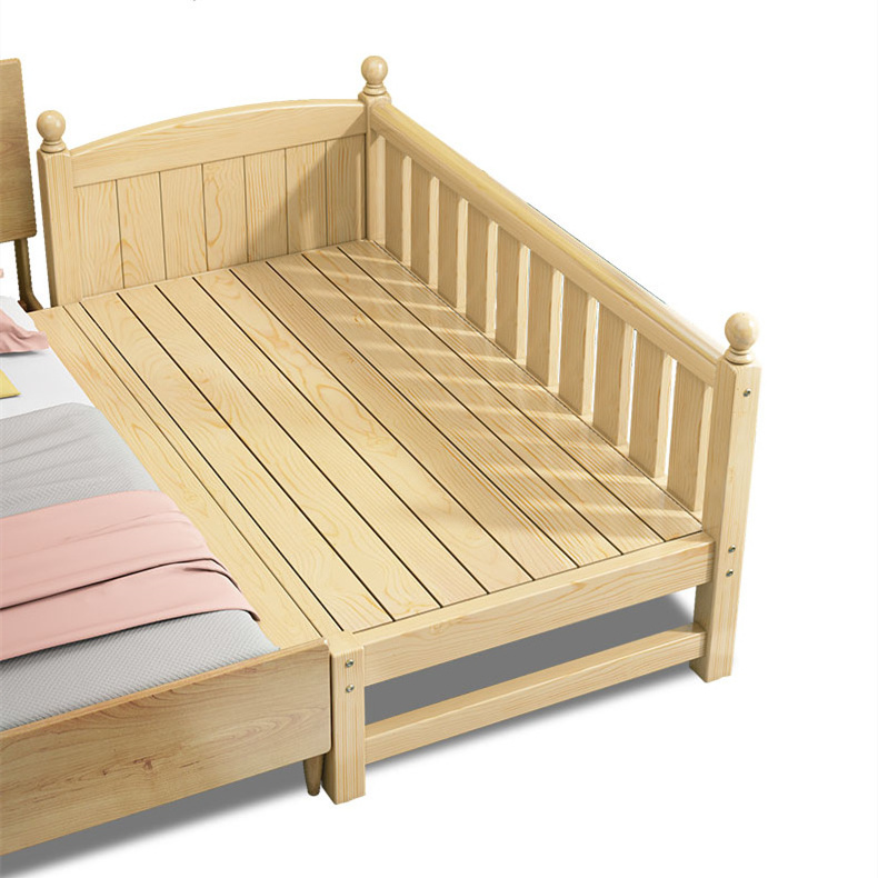 Classic Height Adjustable Swing Solid Wood Kids Single Baby Sleeping Bed