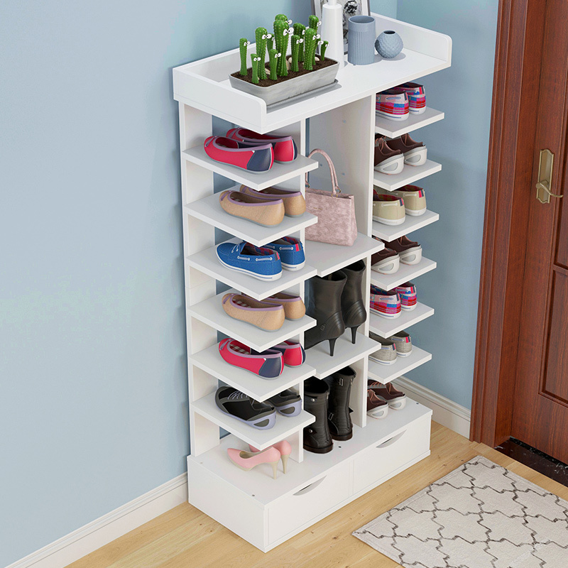 Shoe Rack Space Economy Multi-Layer Simple Door Small Shoes Shelf Home Balcony Living Room Storage Storage Shoe Cabinet