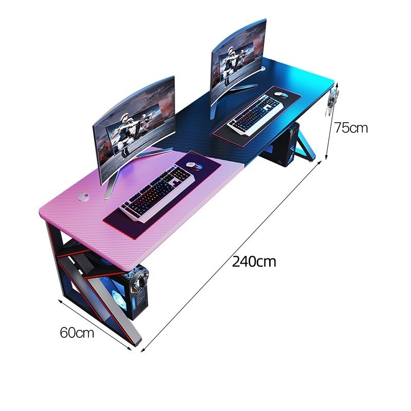 YQ Forever Competition Racing Game Desk rgb Led Gaming Computer Table For Gamer