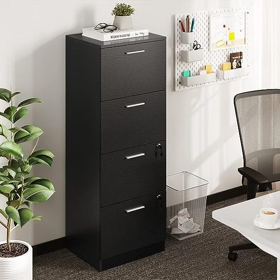 YQ Forever Office Duty Vertical Filing A4-Sized Files Letter Pre-Assembled File Deep Light Lock Drawer Cabinet