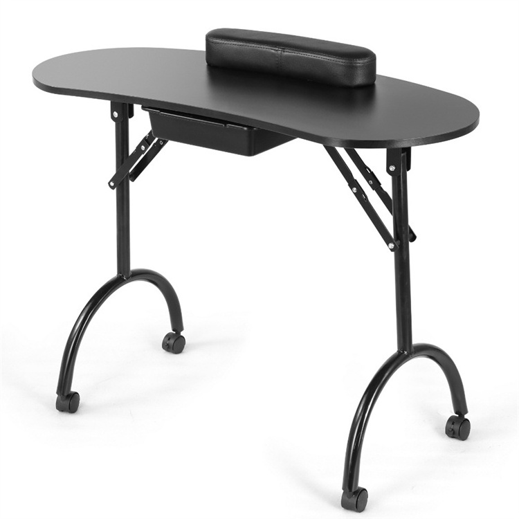 YQ Forever Manicure Salon Nail cleaner Portable Manicure Table Folding Nail table Station Furniture