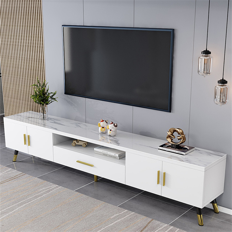 YQ Forever Light Luxury TV Cabinet Living Room Glass Wall Cabinet Nordic Tea Table Combination Cabinet