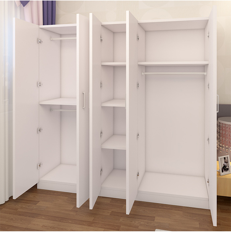 YQ Forever Wardrobe Simple Modern Melamine Particle Board Panel Wardrobe Storage Cabinet Closet Bedroom Wardrobes