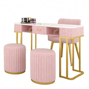 Pink salon furniture package set salon furniture equipment beauty salon makeup furniture