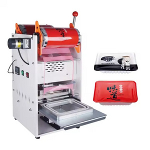 Commercial Manual Plastic Tray Sealing Machine Fast Food Box Instant Noodle Packing Machine Box Roll Film Sealing Machine