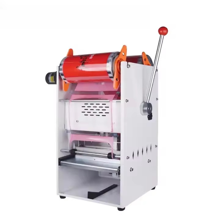 Commercial Manual Plastic Tray Sealing Machine Fast Food Box Instant Noodle Packing Machine Box Roll Film Sealing Machine