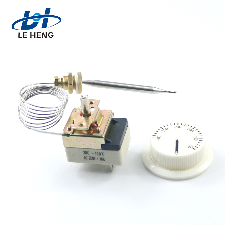 High Temperature 50~300C Stainless Steel Capillary Thermostat for Pizza Oven