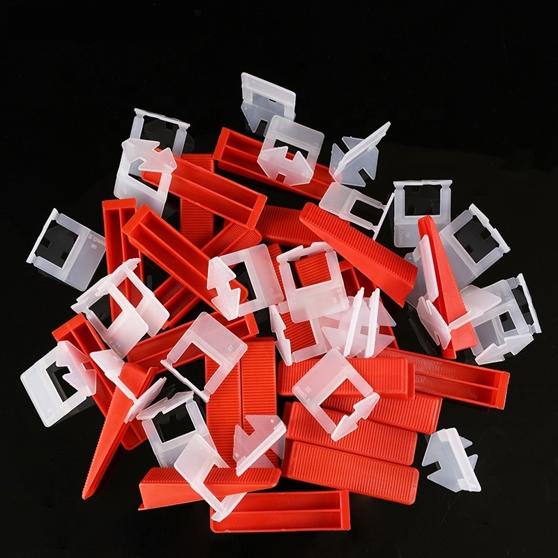 Hot selling 100pcs per bag factory floor wall tiling leveling clips for 1/8'' thickness tile spacers and pliers