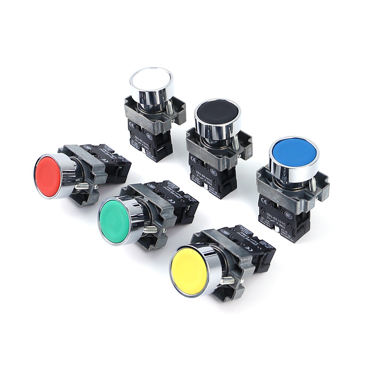 XB2-BA51 1NO Flush Flat Spring Return Latching Self-Locking Resetting 22mm Explosion Proof Latching Push Button Switch