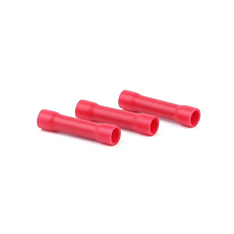 BV38 25-35mm Red Electrical Vinyl Insulated Crimping Wire Splice Copper Butt and Parallel Terminal Sleeves Connectors