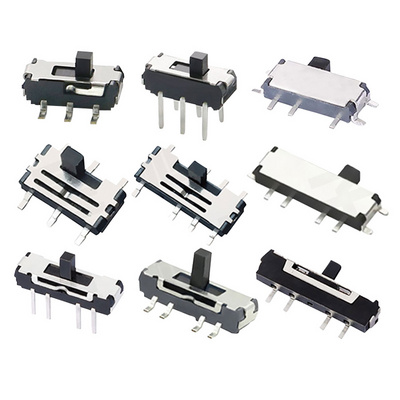 50mA PCB Terminal 6Pin Panel Mount 2P2T mini Slide Switch sliding door contact switches aluminum 3 position slide switch