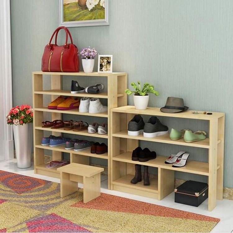 YQ JENMW Shoe Cabinet Wood Simple Multi-Layer Economical Multi-Purpose Shoe Rack