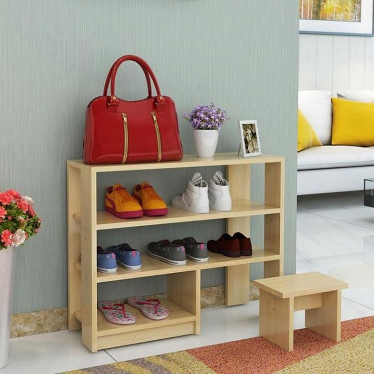 YQ JENMW Shoe Cabinet Wood Simple Multi-Layer Economical Multi-Purpose Shoe Rack